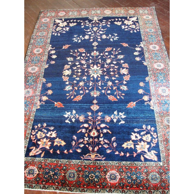 Traditional Antique Super Fine Feraghan Sarouk Rug, 3'1" X 4'8" For Sale - Image 3 of 6