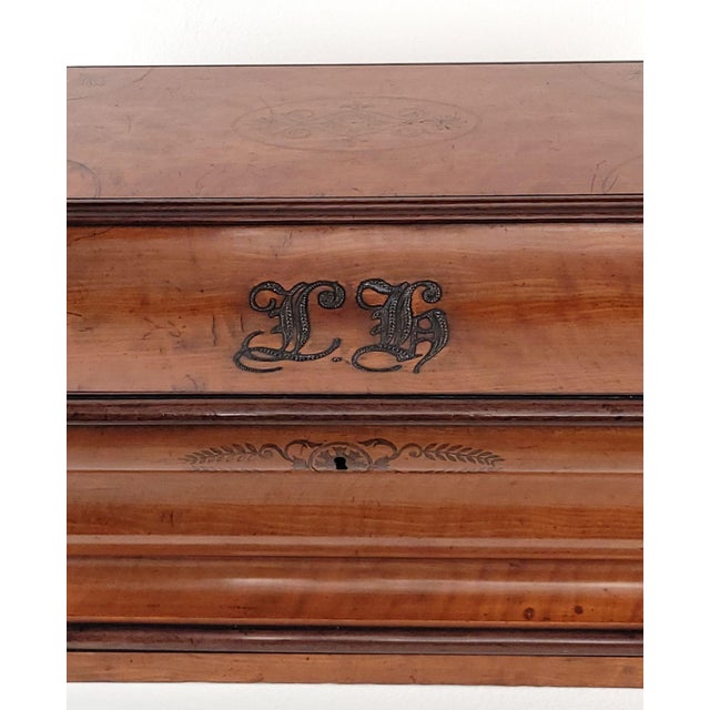 Victorian Large 19th Century Burled Birch Work Box, Circa 1840 For Sale - Image 3 of 12