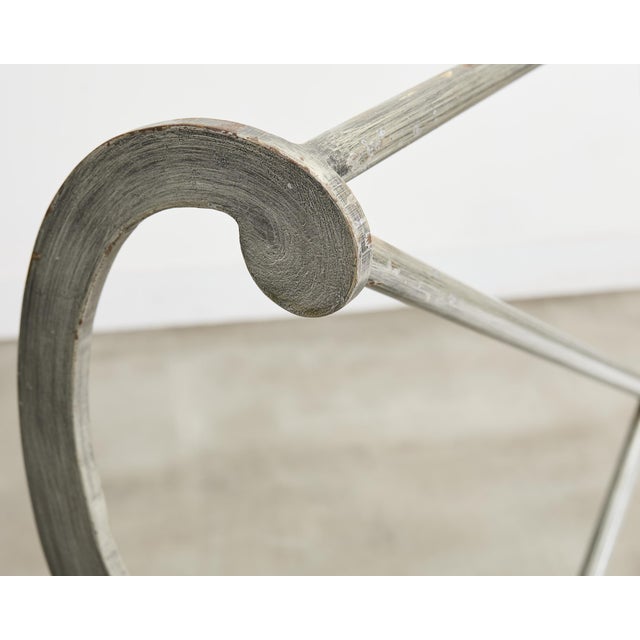 French Neoclassical Directoire Style Iron Sleigh-Form Daybed For Sale - Image 9 of 18