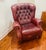 1960s Vintage Pair of Oxblood Tufted Leather Writers Recliner Armchairs For Sale - Image 5 of 10