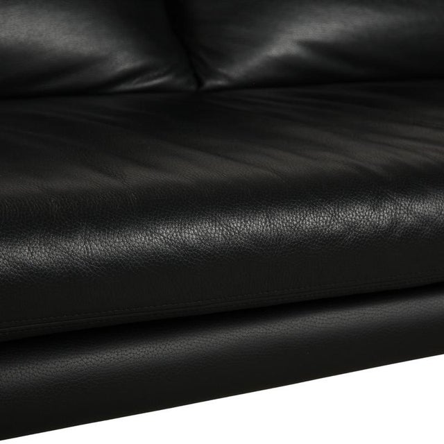 Two-Seater Sofa in Black Leather from de Sede For Sale - Image 5 of 13