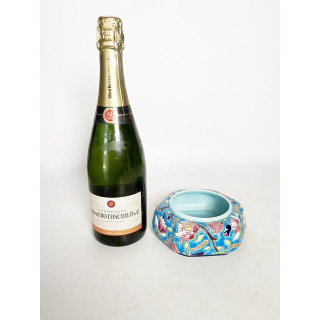 Art Deco Trinket Tray in Crackle Glass from Longwy, France, 1940 For Sale - Image 3 of 11