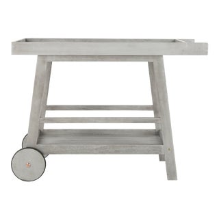 Indoor & Outdoor Bar Cart in Grey Wash For Sale