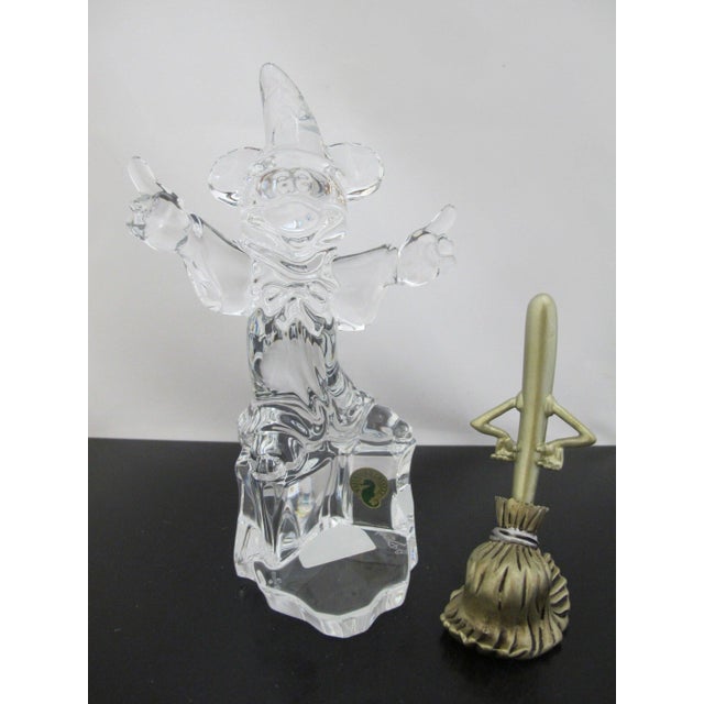 Waterford Crystal figurine featuring Disney's "Sorcerer Mickey". Stunning 2-piece limited edition set in the original box...
