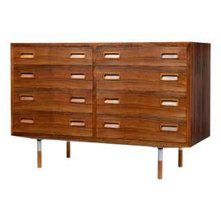Danish Rosewood Double Chest of Drawers from Hu, 1960s For Sale