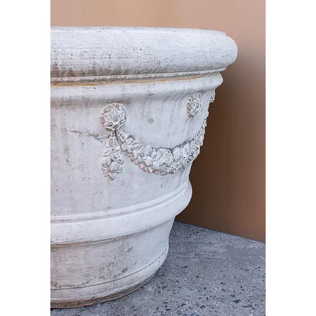 Traditional Large Vintage Planter • Cast Stone For Sale - Image 3 of 5