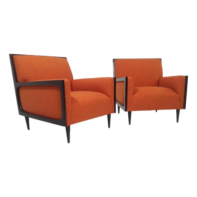 Mid-Century Modern Style Lounge Chairs - A Pair For Sale