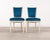 Set of Eight Louis XVI Style Painted Dining Chairs in Blue Velvet For Sale In Sacramento - Image 6 of 18