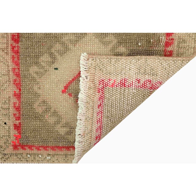 Mid-Century Modern Mini Vintage Turkish Rug For Sale - Image 3 of 3