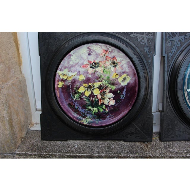 Framed Plates by Jérôme Massier for Vallauris, Set of 2 For Sale - Image 5 of 15