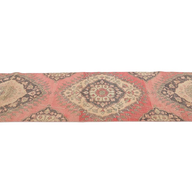 Mid 20th Century Vintage Decorative Turkish Runner Rug For Sale - Image 4 of 7