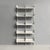 Italian modern white metal bookcase by Kriptoninte, 1980s Wall-mounted bookcase with two bays made entirely of white...