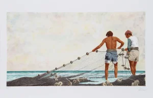 Vic Herman, "Network of Life," Lithograph