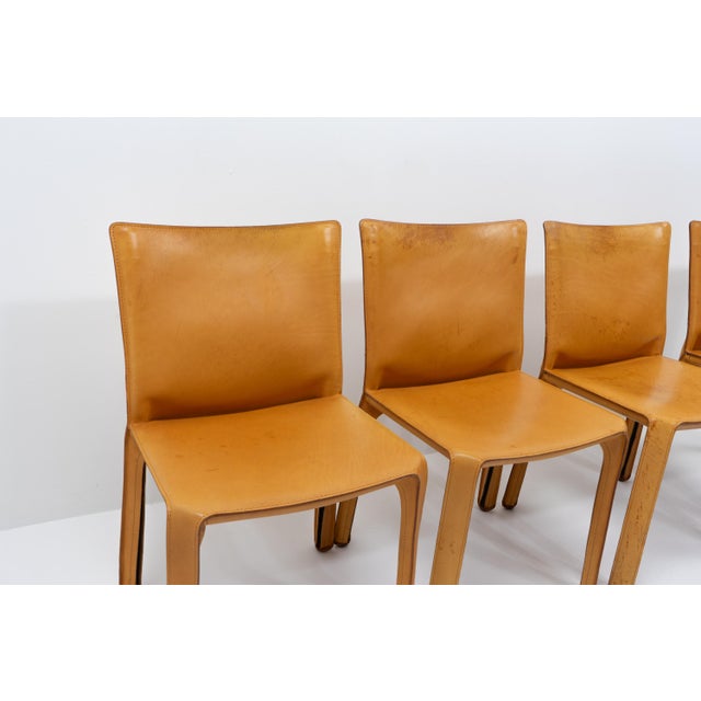 Brown Cab 412 Chairs by Mario Bellini for Cassina, 1990s, Set of 4 For Sale - Image 8 of 15
