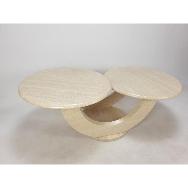 Italian Travertine Coffee Table, 1980s For Sale - Image 12 of 18