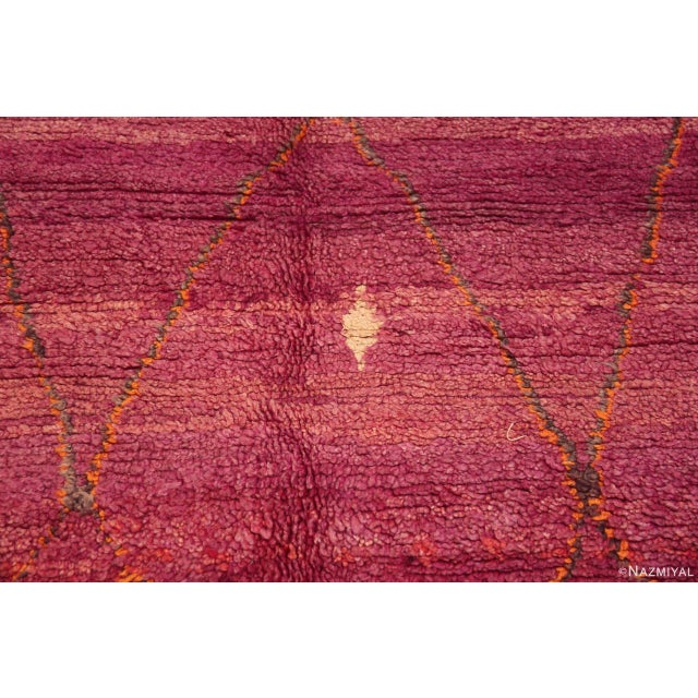 Textile Berber Design Vintage Moroccan Area Rug For Sale - Image 7 of 7