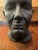 1970s Vintage Art Deco Plaster Studio Piece Face Sculpture on Metal Stand For Sale - Image 5 of 8