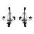 1960 Spanish Revival Three-Arm Wrought Iron Candle Sconces, Pair For Sale