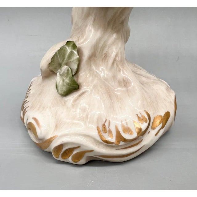 Pair of Vintage English Copeland Porcelain Bird Figurines — Bluebirds With Pink Blossoms — European / Cottagecore / Romantic For Sale - Image 10 of 14