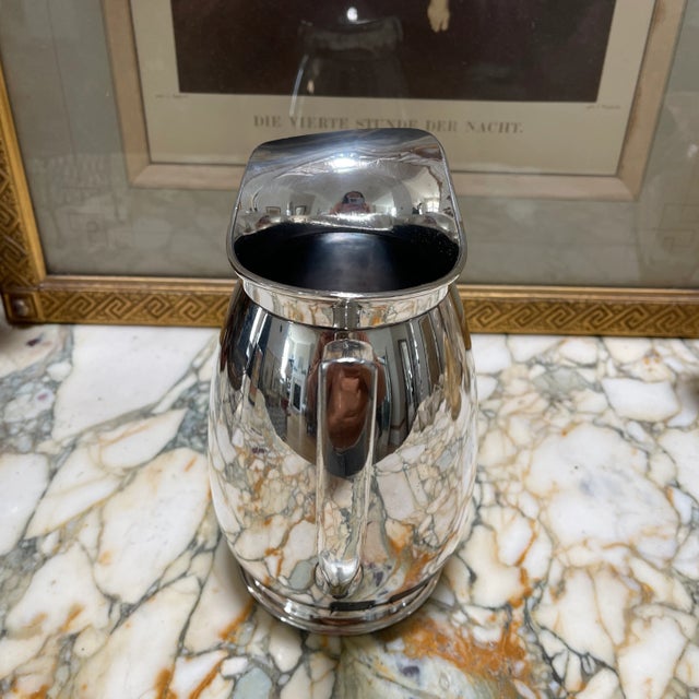 Vintage Silver Plated Copper Water Pitcher For Sale In San Francisco - Image 6 of 9