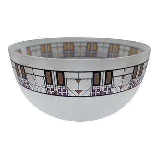 Vintage Frank Lloyd Wright Omaggio a Tree of Life Frosted Glass Bowl For Sale