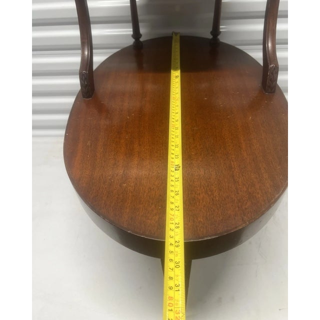 Mid-Century Modern 1990s Vintage Two-Tier Side End Table For Sale - Image 3 of 8