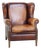 Sheepskin Leather Wing Chair For Sale