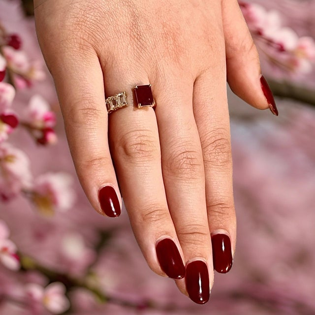 Natural Ruby Sapphire Ring 6.5 14k W Gold 3.64 TCW Certified For Sale - Image 12 of 18
