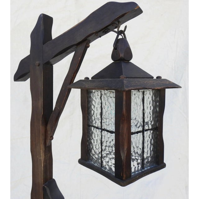 Mission Style Arts & Crafts Wooden Floor Lamp For Sale - Image 4 of 11