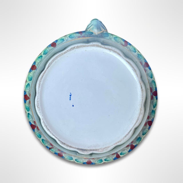 Vintage Hand-Painted Pottery Ceramic Urn With Lid For Sale In San Diego - Image 6 of 7