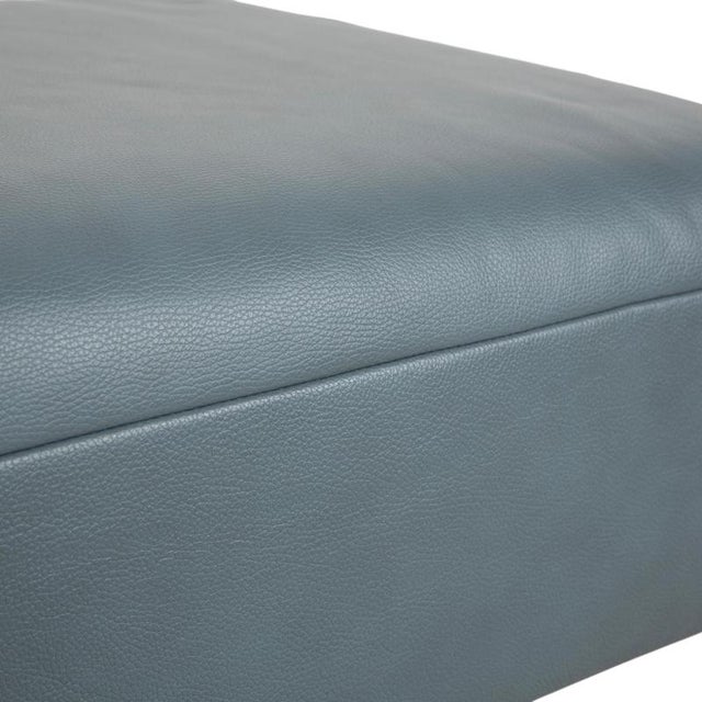 Modern Blue Grey Petrol Leather Biella Stool from Himolla For Sale - Image 3 of 10