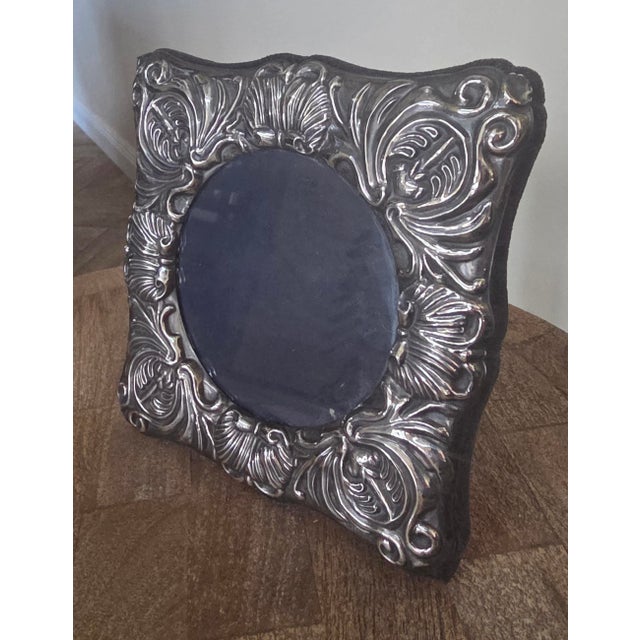 Vintage Sterling Silver Photo Frame For Sale - Image 4 of 9