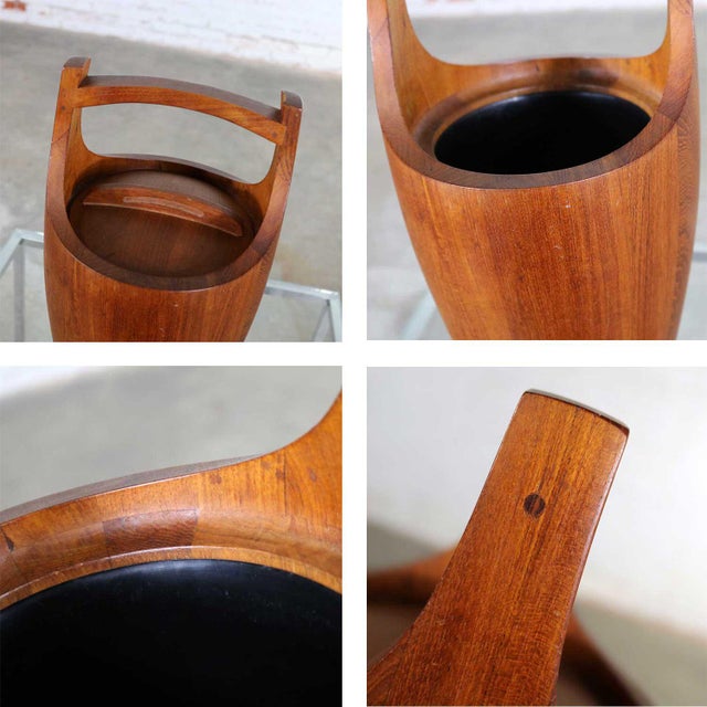 Monumental Dansk Staved Teak Bucket Style Ice Bucket by Jens Quistgaard For Sale - Image 11 of 13