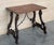 Baroque Spanish Baroque Side Table with Lyre Legs and Marquetry Top, 1850 For Sale - Image 3 of 18