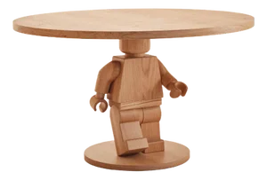 Oak Round Lego Sculpture Base Dining Table by Interni for SoShiro