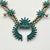 Metal 1960s Vintage Southwestern Zuni Native American Sterling & Turquoise Squash Blossom Beaded Necklace, 27” For Sale - Image 7 of 12