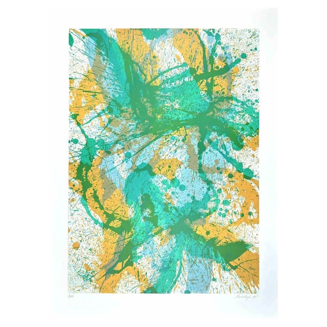 Toti Scialoja, Tobiolo, Abstract Composition, Original Lithograph, 1995 For Sale