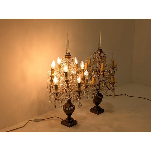 Chandelier Lamps, Set of 2 For Sale - Image 11 of 13
