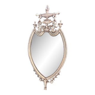 Friedman Brothers Silver Decorated Urn Top Mirror, 1920’s For Sale