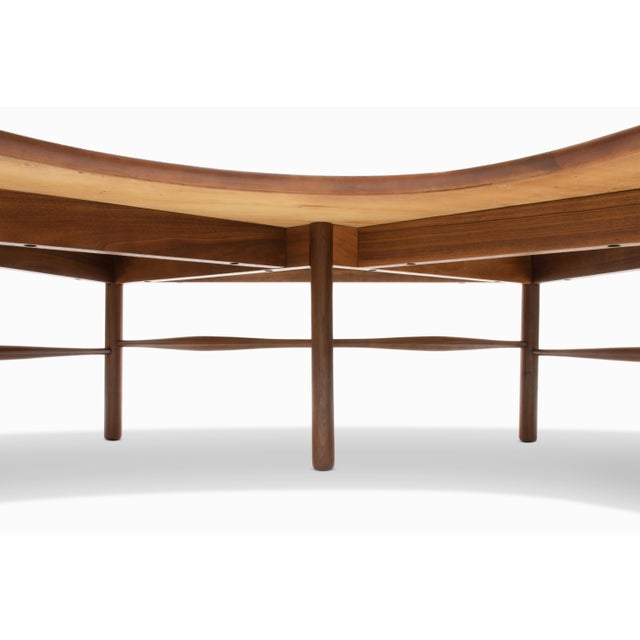 Brown Large Vintage Mid Century "Crescent" Coffee Table by Greta Grossman For Sale - Image 8 of 9