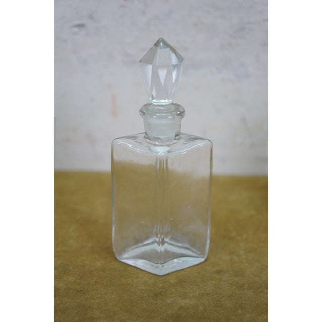 Metal Antique French Art Deco Gilt Bronze Crystal Perfume Decanter Bottle Caddy Set 5" For Sale - Image 7 of 17
