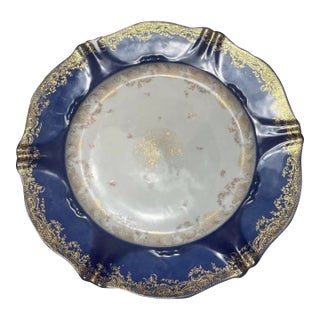 1892 Theodore Haviland Limoges Deep Cobalt Platter First Year of Maker 13.5in For Sale