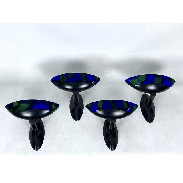 Large Wall Lamps in Murano Glass and Metal by Ottavio Missoni, Italy, 1980s, Set of 4 For Sale - Image 17 of 17