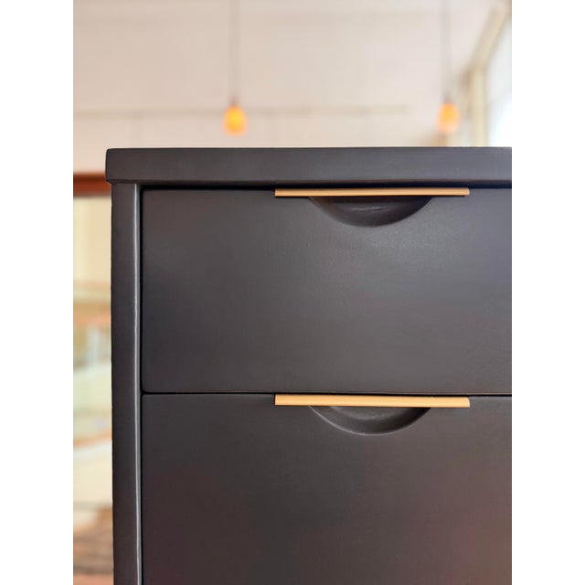 1960s Black Kent Coffey Tableau 9 Drawer Credenza/Dresser/Media Console For Sale In Detroit - Image 6 of 8