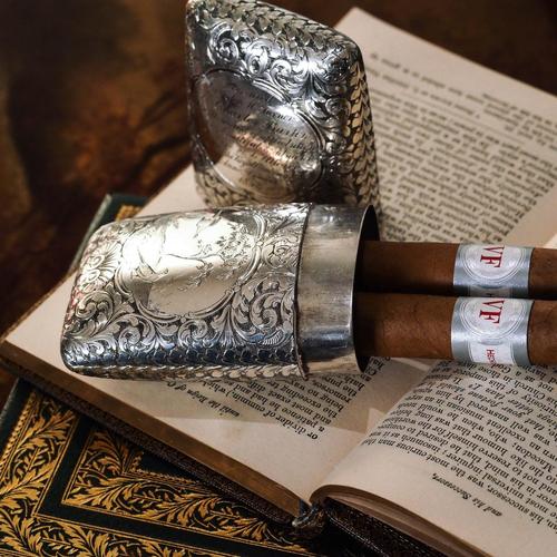 Antique Victorian Engraved Silver Cigar Case by Nathaniel Mills, 1840s For Sale - Image 13 of 18