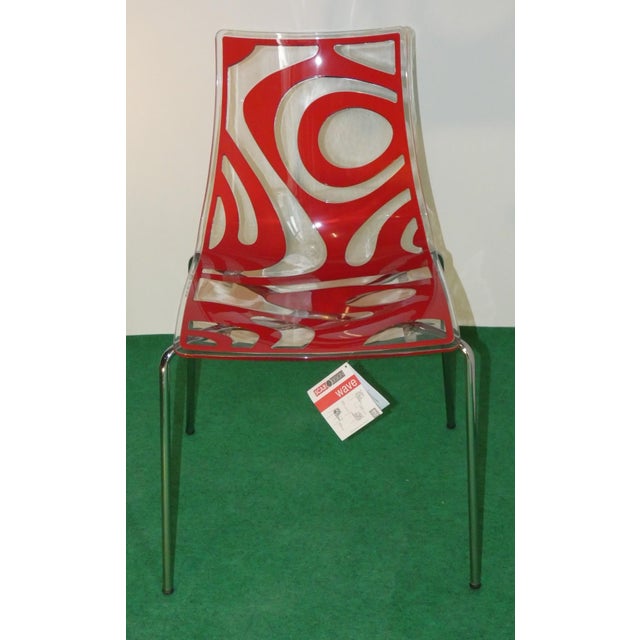 Technopolymer Chairs with Chrome Steel Frames by Luisa Battaglia for Scab Design, Italy, 1900s, Set of 6 For Sale - Image 6 of 18