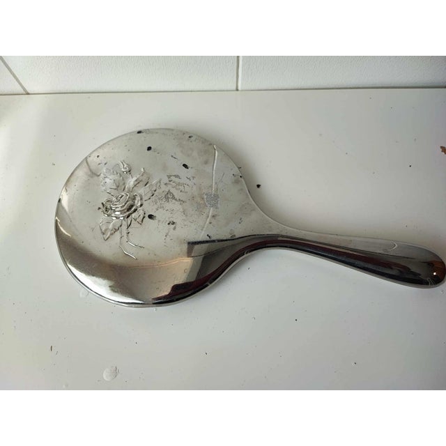 Pre-War Plated Mirror, 1890s For Sale - Image 3 of 5