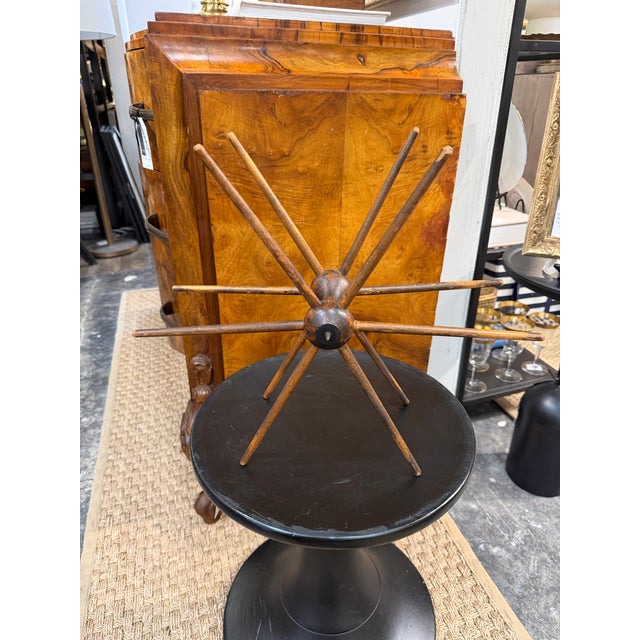 Folk Art Vintage Yarn Swift With Starburst Style For Sale - Image 3 of 6