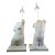 1940's White Plaster Male & Female Torso Table Lamps - Set of 2 For Sale