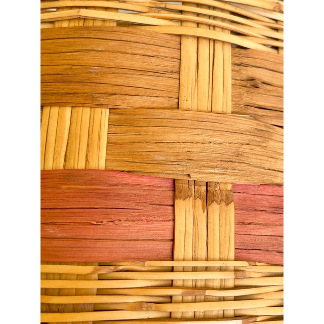 Antique French Provincial Wicker Market Basket For Sale - Image 11 of 13